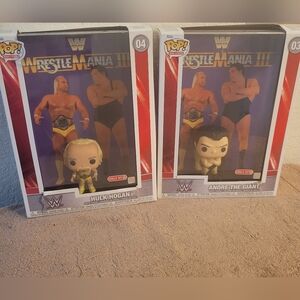 Funko Pop WWE Covers Wrestlemania III Hulk Hogan & Andre the Giant Target Lot X2